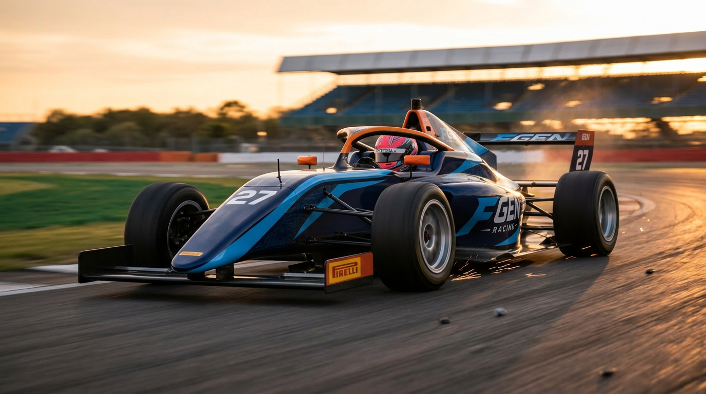 FGEN F4 car at sunset